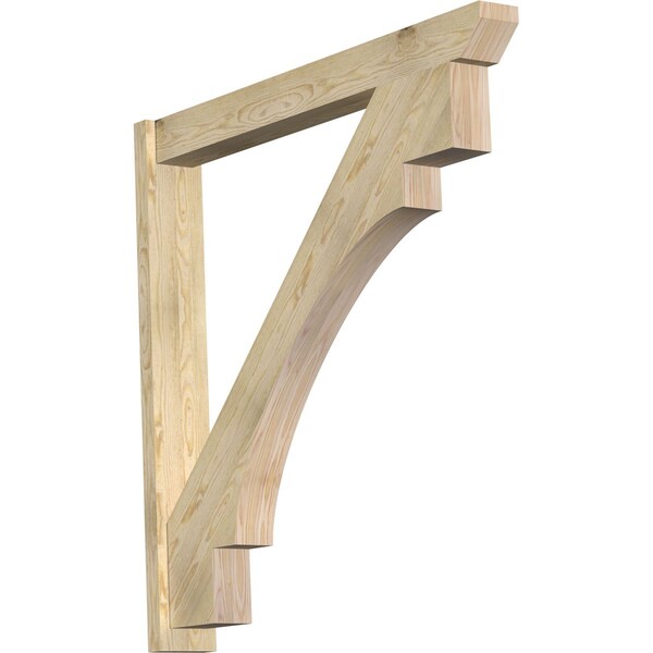 Ekena Millwork Merced Slat Rough Sawn Outlooker, Douglas Fir, 6"W x 48"D x 48"H OUT06X48X48MRC06RDF - main